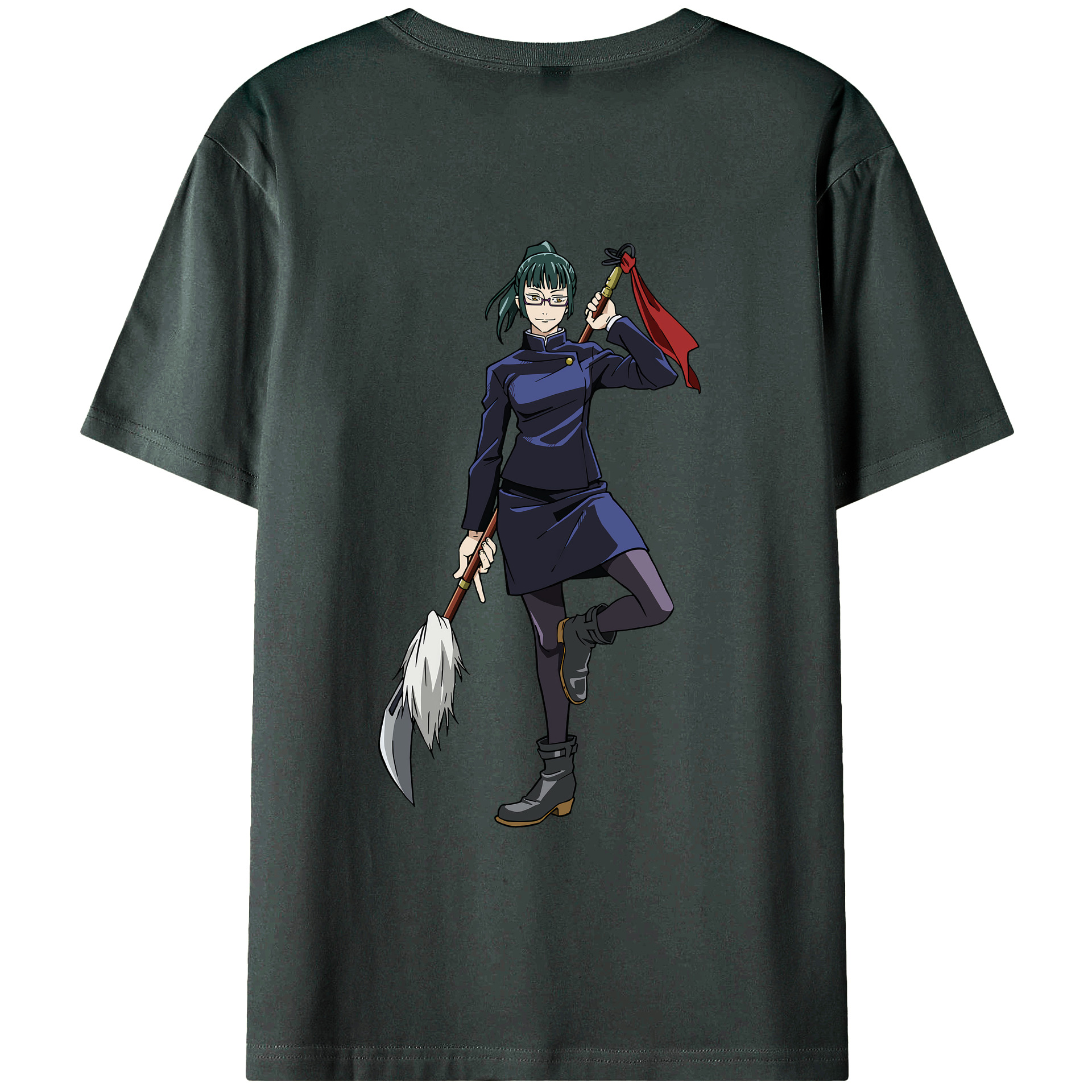 （画像用） 呪術廻戦 Jujutsu Kaisen 綿100％ メンズ半袖Tシャツ（バックプリント） 通気性